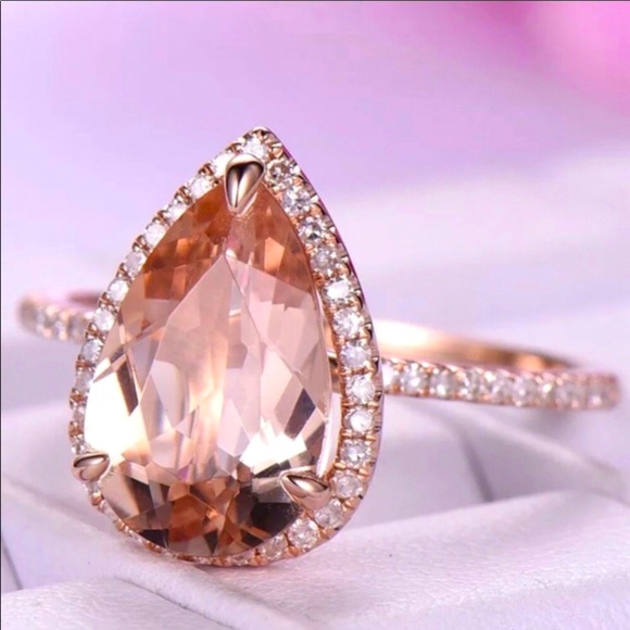 🆕GORGEOUS! 14K Rose Gold 2.5Ct Morganite Ring - Picture 2 of 8